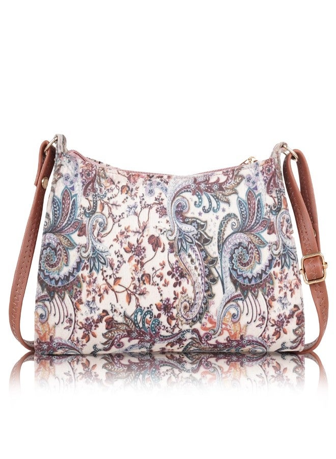 DANIEL CLARK Sling Bag for Women and Girls, Floral Print, Multicolor - Image 1